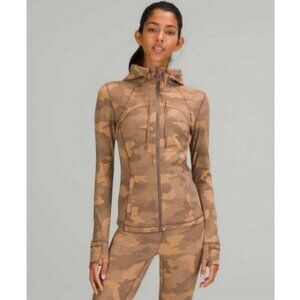 Lululemon Hooded Define Jacket Nulu Heritage 365 Camo Beige Multi Size 6